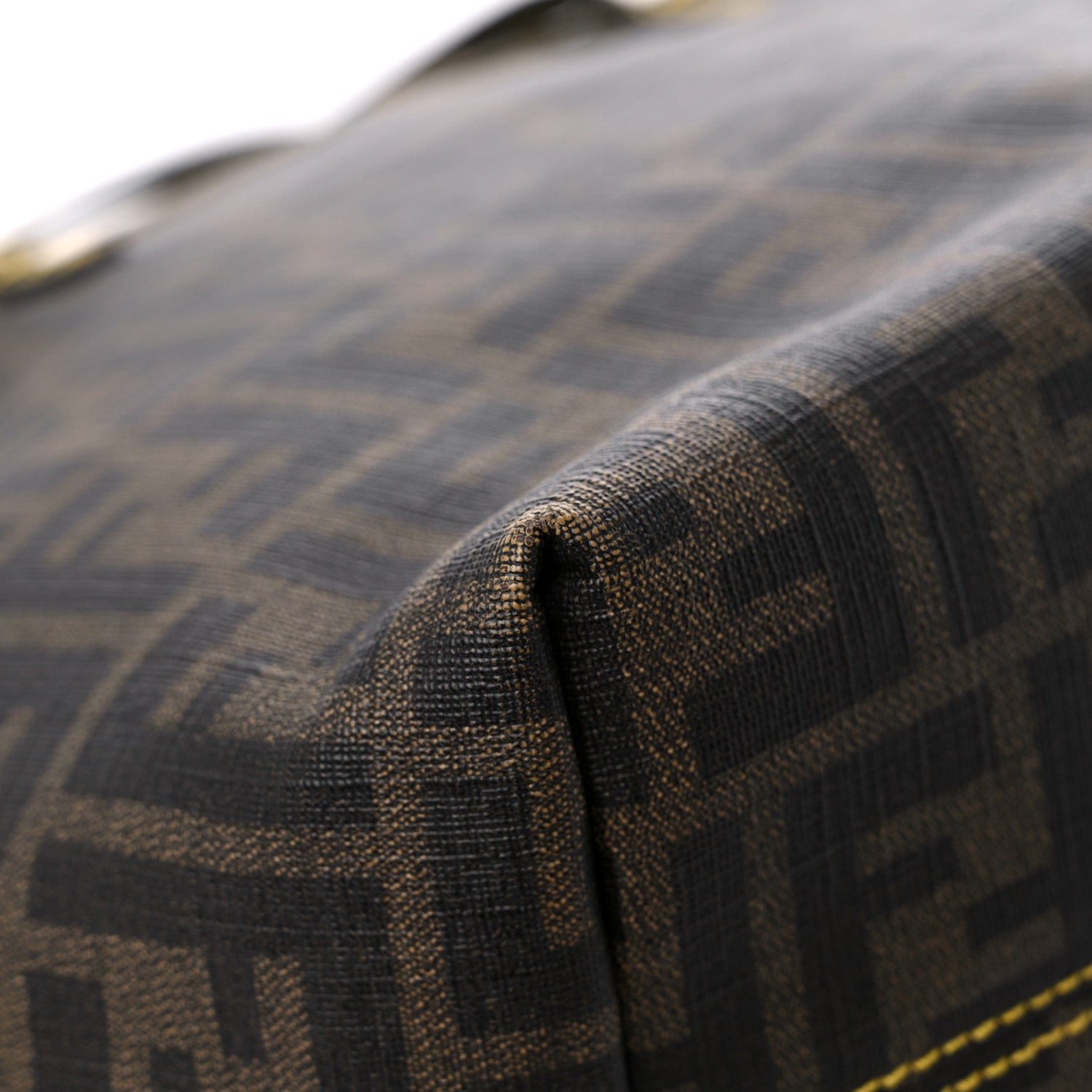 Fendi Zucca Spalmati Small Roll Tote Tobacco Giallo 9 of 15