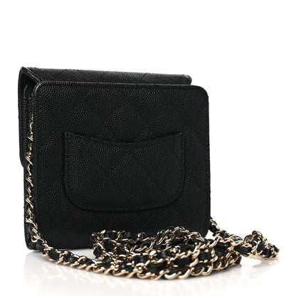 Chanel Caviar Quilted Clutch With Chain Bag Black 3 of 14