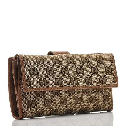 Gucci Monogram Old Libeccio Miss GG Continental Wallet Beige Ebony Light Brown 3 of 6