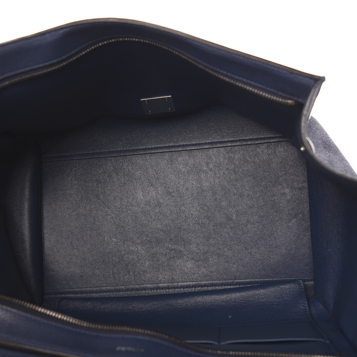 Drummed Calfskin Suede Large Trapeze Navy