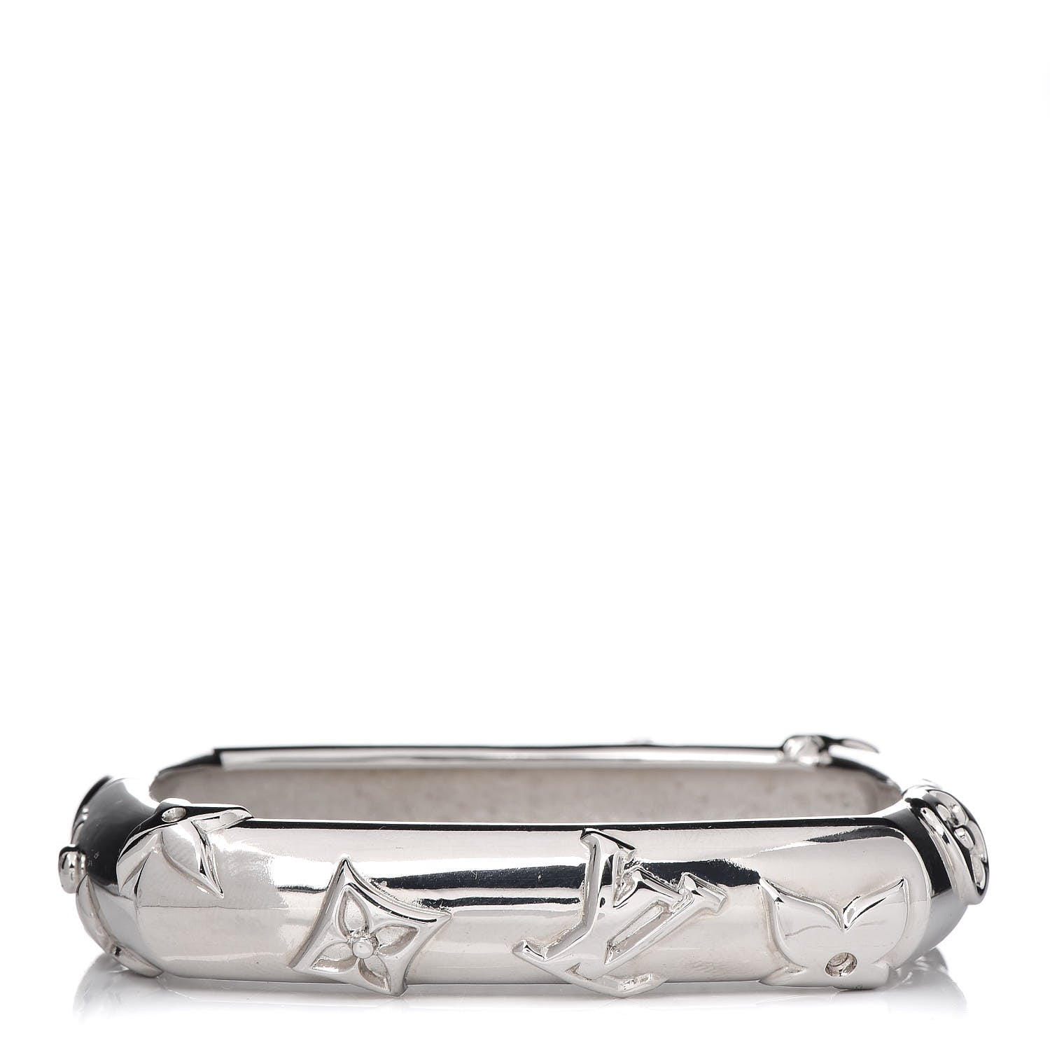 Louis Vuitton Brass Family Bangle S Silver 3 of 10