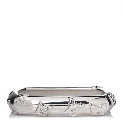 Louis Vuitton Brass Family Bangle S Silver 3 of 10