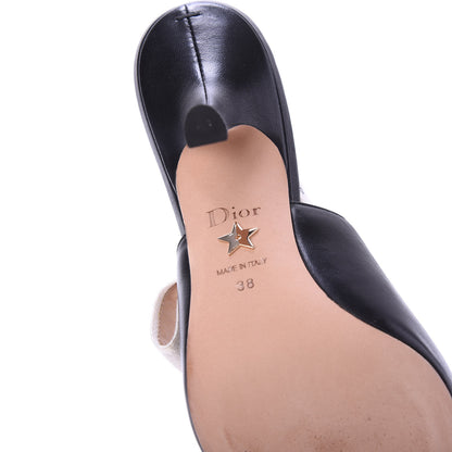 Christian Dior Lambskin Ribbon J'Adior Slingback 100mm Pumps 38 Black 6 of 8
