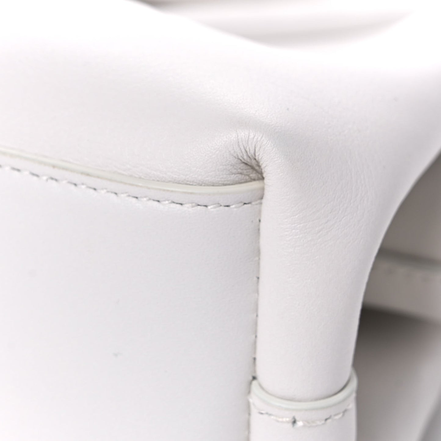 Calfskin Small The Point Triangle Bag Chalk