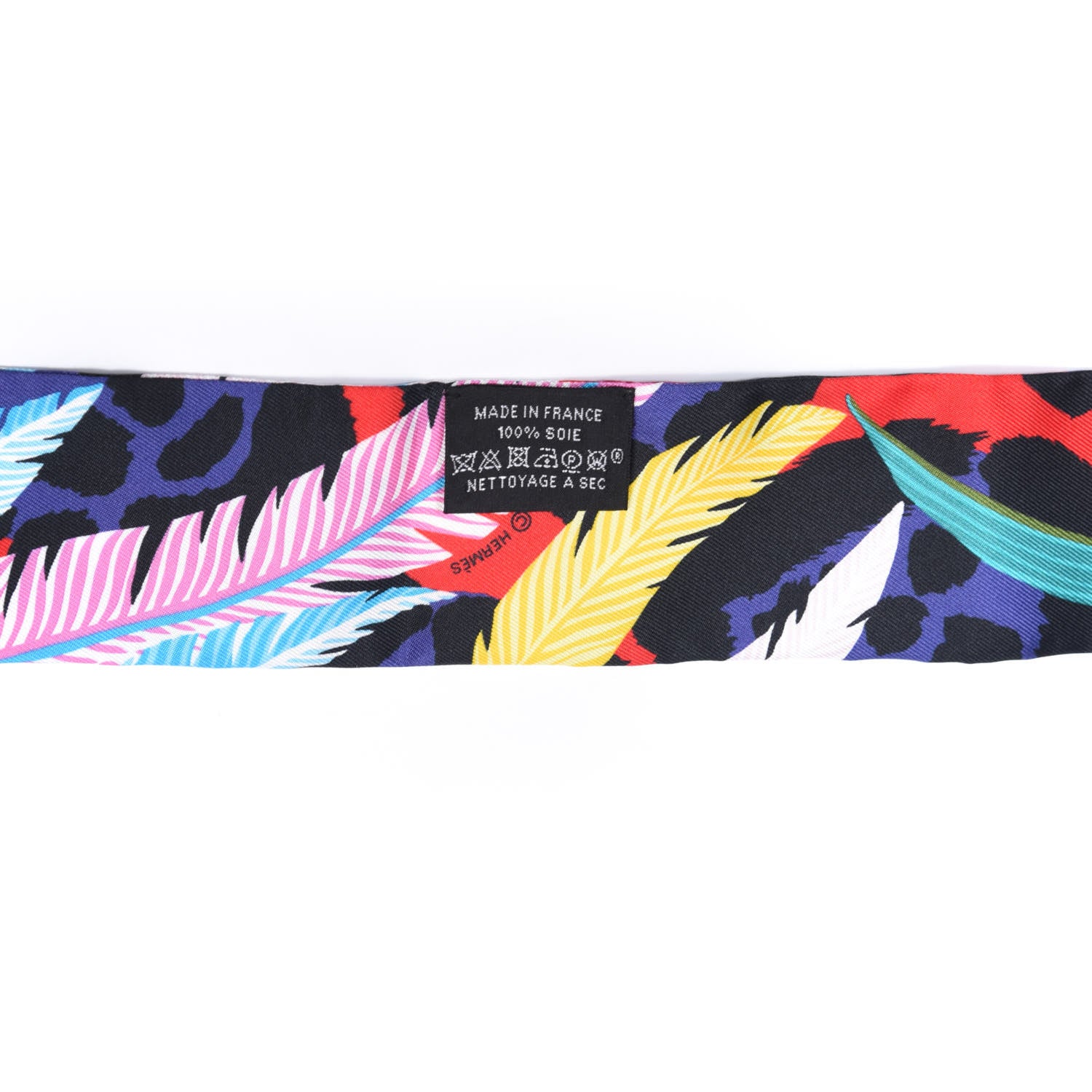 Hermes Silk Jaguar Quetzal Twilly Vert Rouge Rose 3 of 4