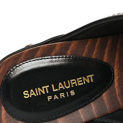 Saint Laurent Smooth Calfskin Camoy Clogs 37.5 Black 8 of 10