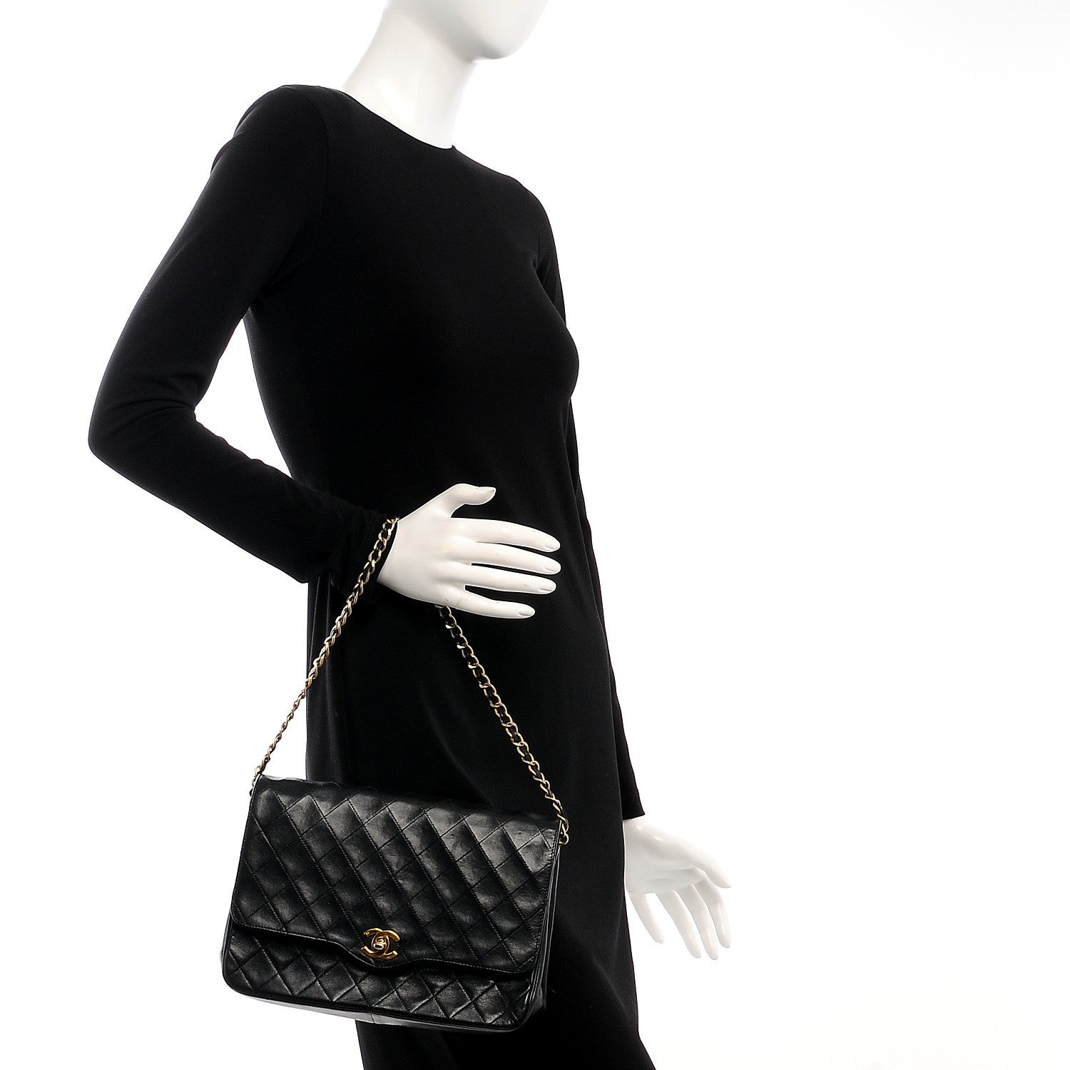 Chanel Lambskin Quilted Small Single Flap Black 2 of 8