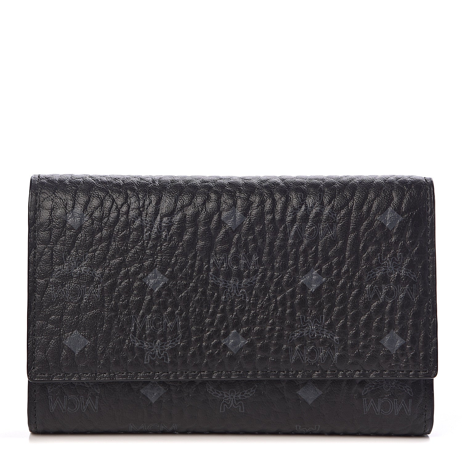 MCM Visetos Three-Fold Flap Wallet Black 1 of 6