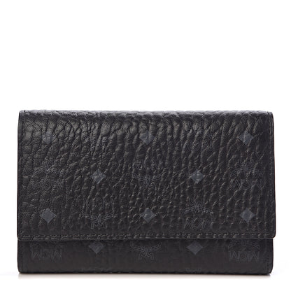 MCM Visetos Three-Fold Flap Wallet Black 1 of 6