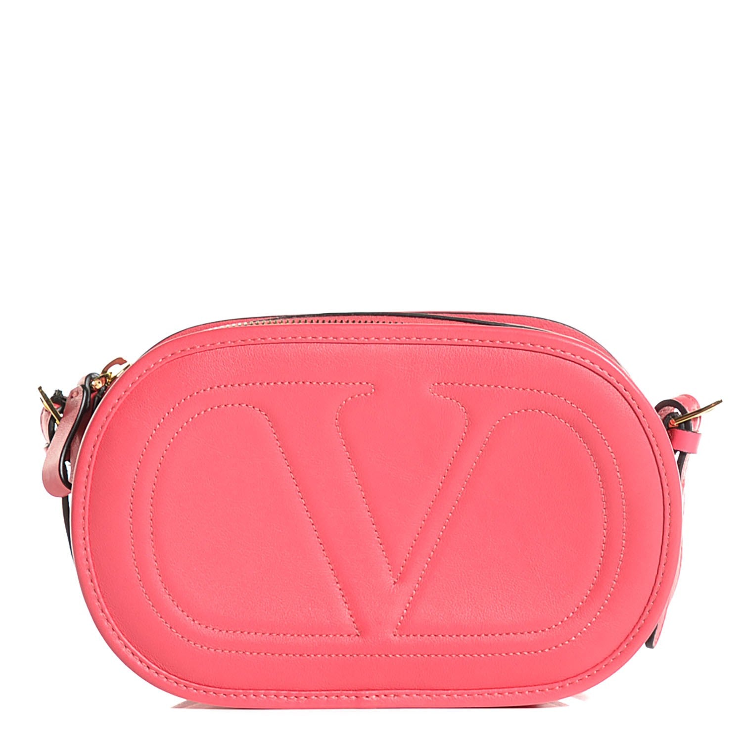 Valentino Garavani Vitello Small Logo Go Crossbody Bag Deep Rose 1 of 8