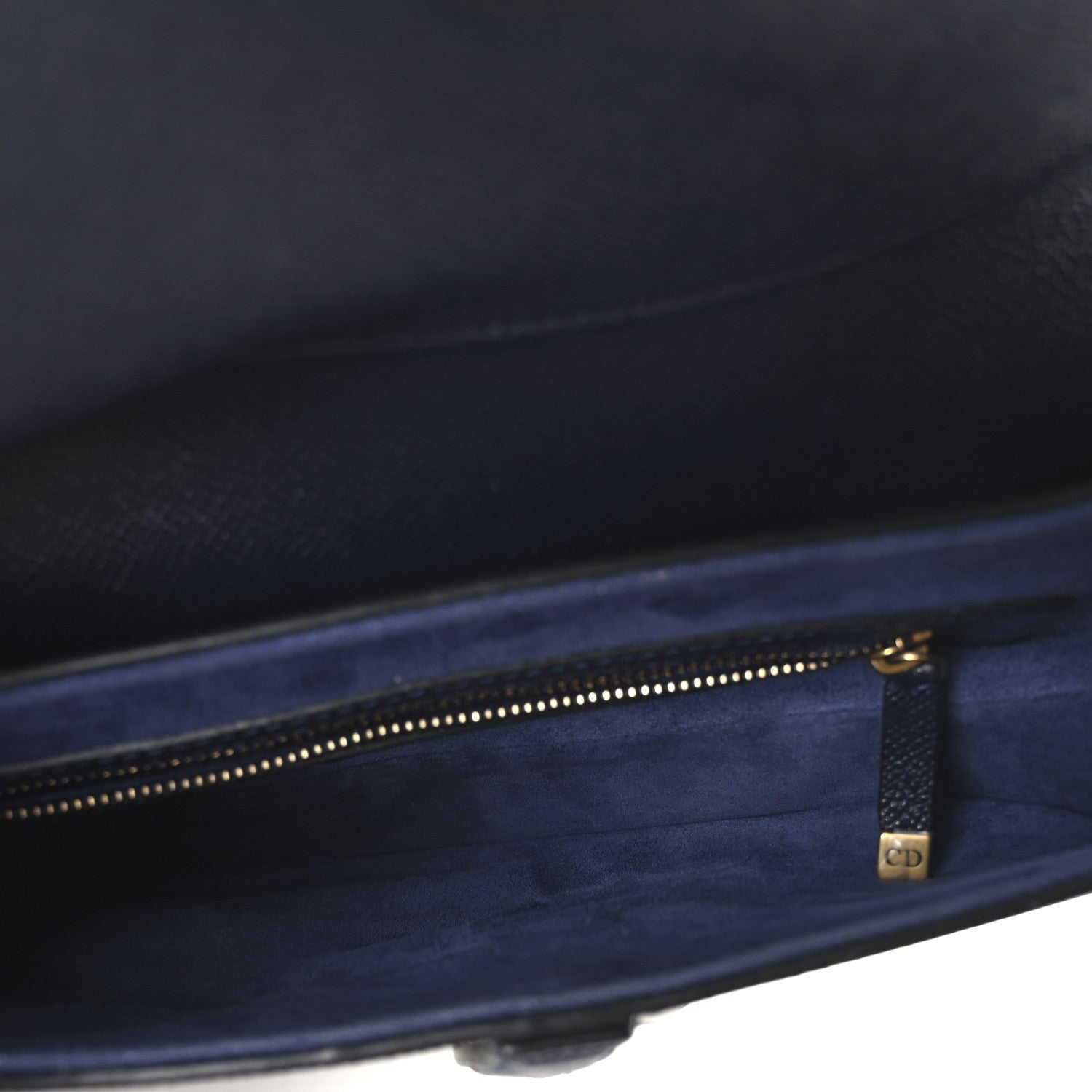 Christian Dior Grained Calfskin Saddle Bag Navy 5 of 11