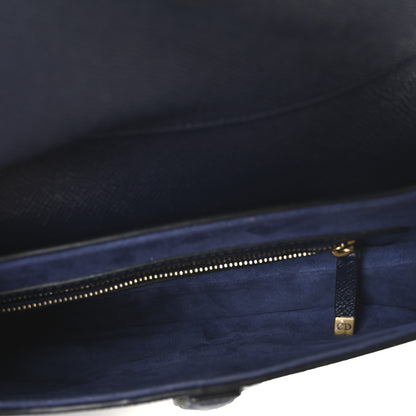 Christian Dior Grained Calfskin Saddle Bag Navy 5 of 11