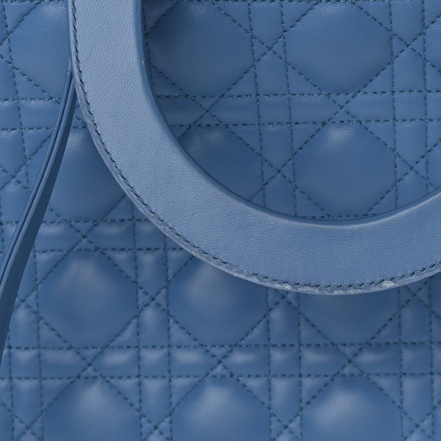 Lambskin Cannage Large Lady Dior Denim