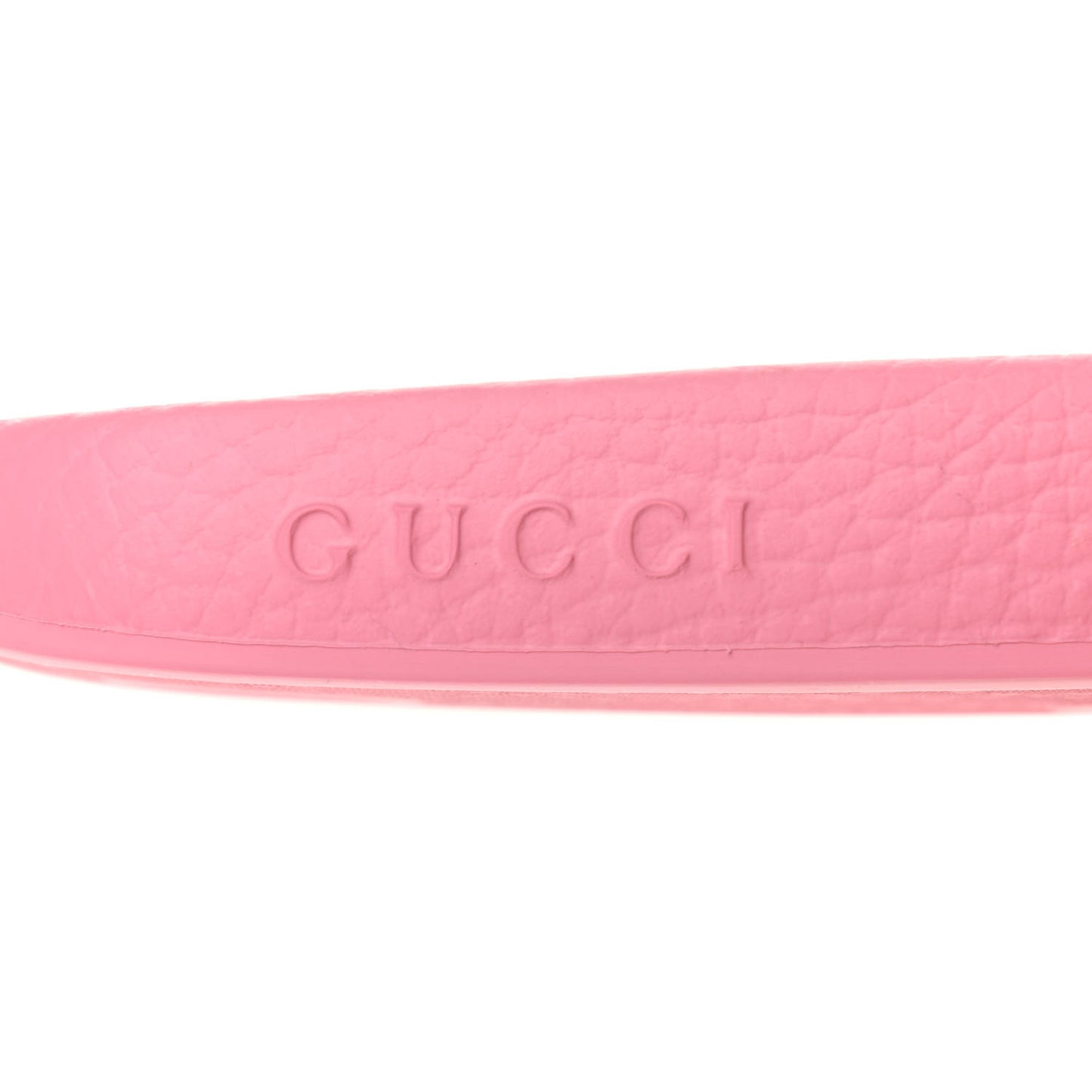 Rubber GG Monogram Perforated Womens Slide Sandals 38 Rose Box