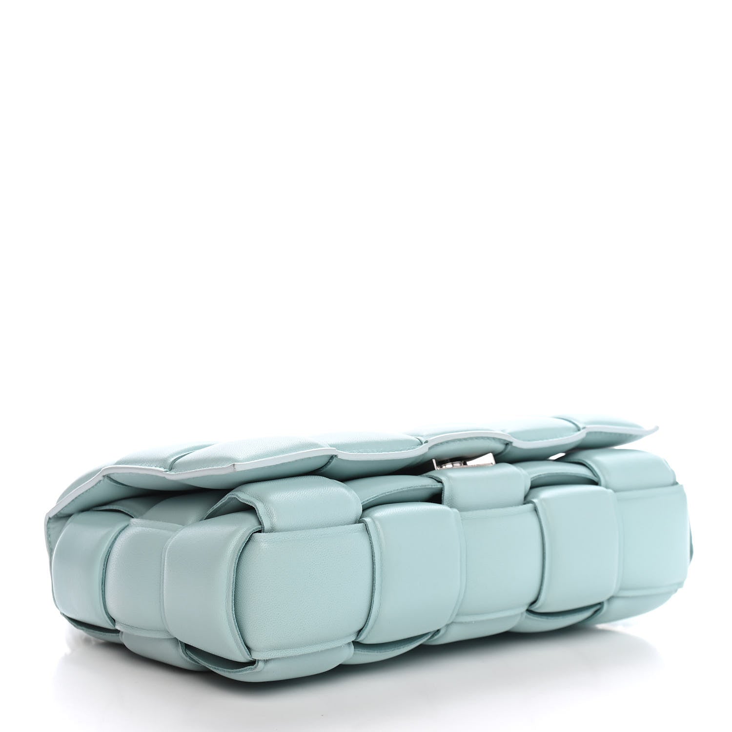 Bottega Veneta Lambskin Maxi Intreccio Padded Chain Cassette Crossbody Bag Spearmint 4 of 8