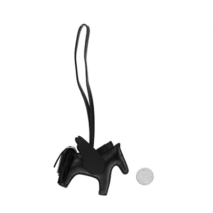 Hermes Milo Lambskin Grigri Rodeo Pegase Horse Bag Charm PM So Black 2 of 6