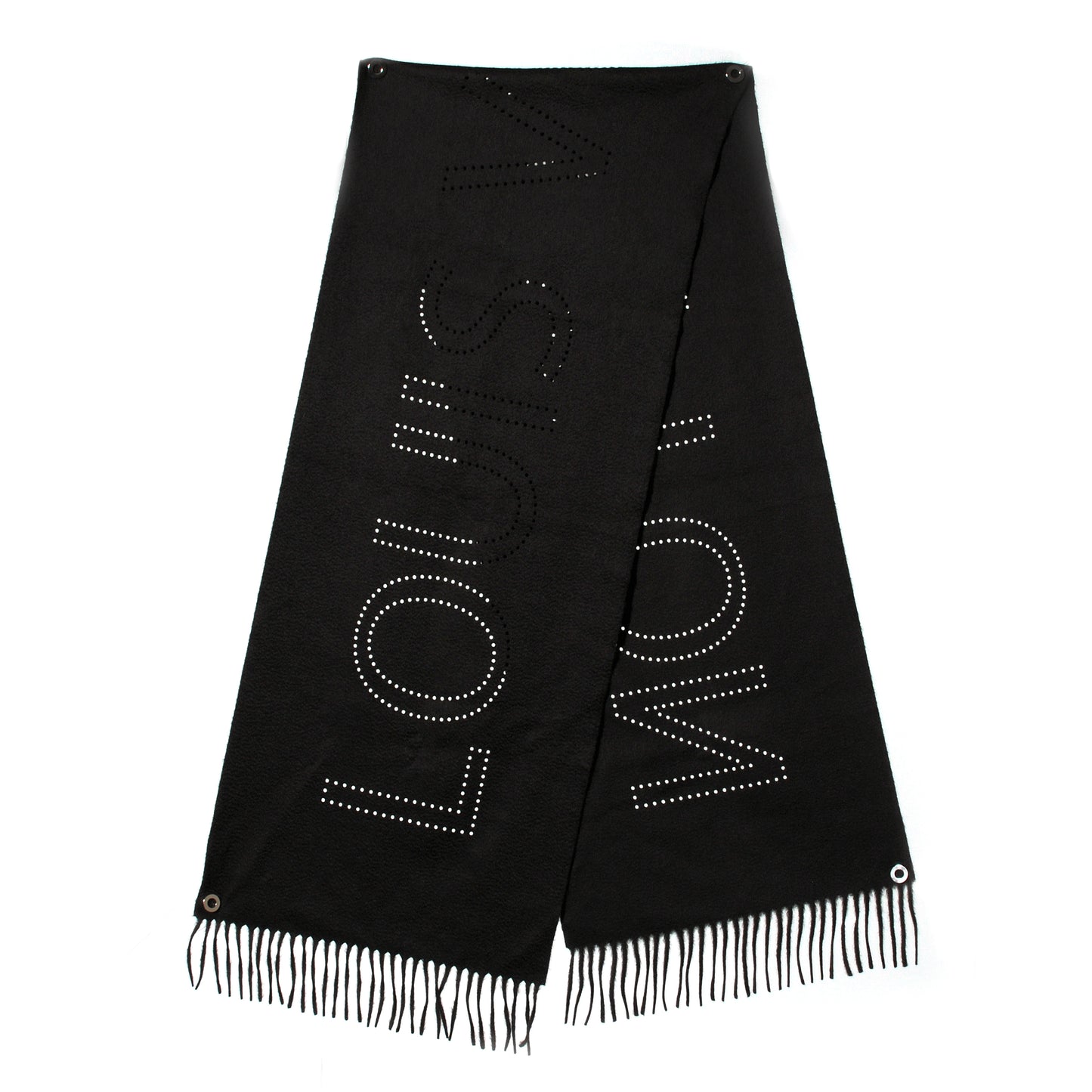 Cashmere Perforated Scarf Brown
