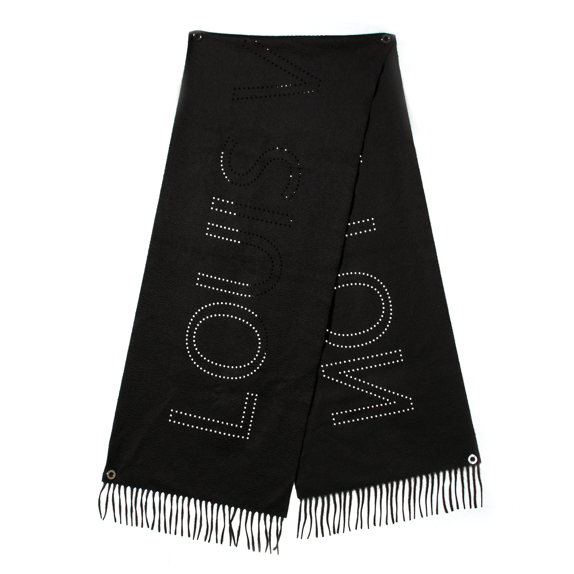Louis Vuitton Cashmere Perforated Scarf Brown 2 of 4