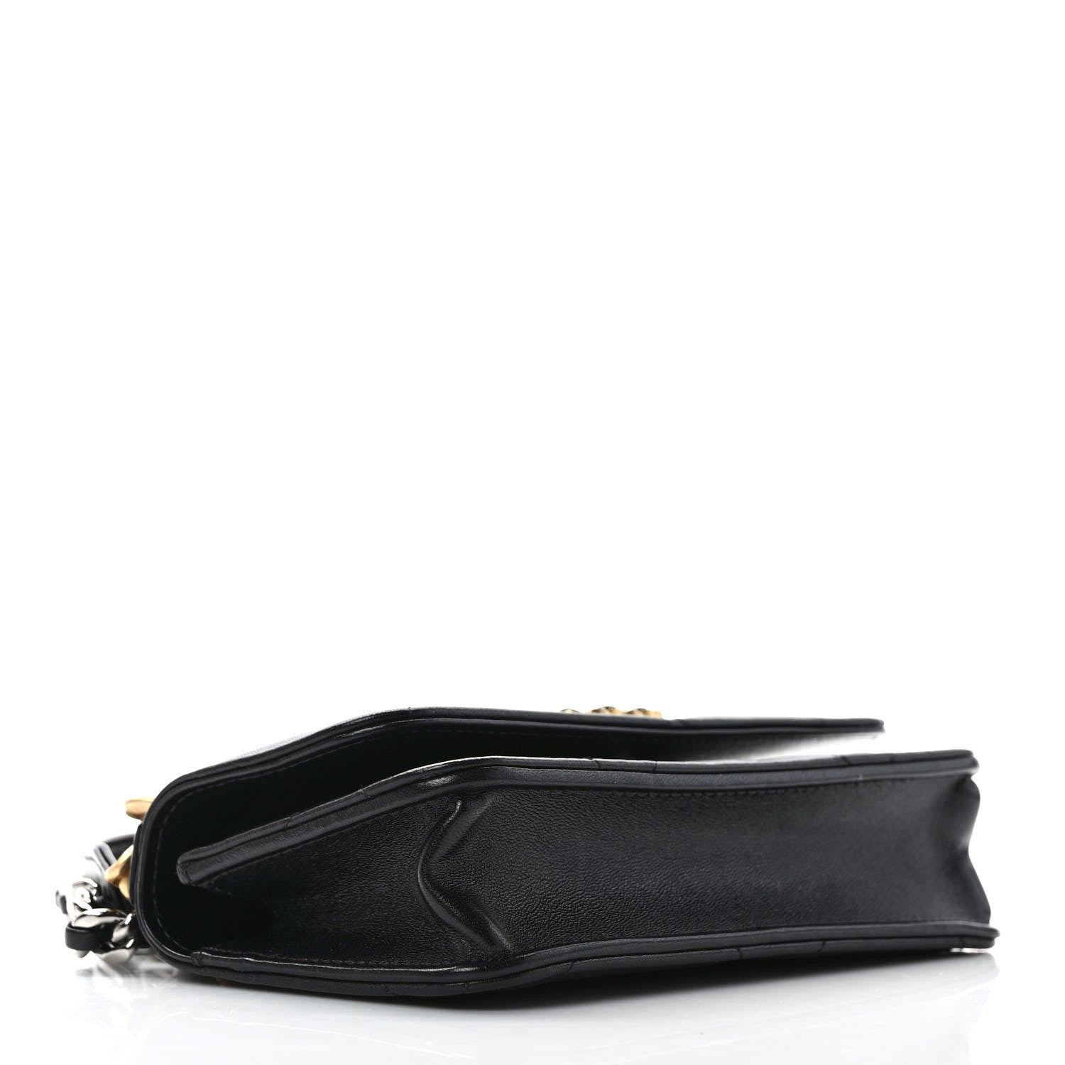 Chanel Lambskin Quilted Chanel 19 Flap Phone Holder With Chain Black 4 of 10