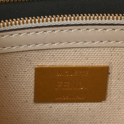 Fendi Canvas Vitello Seta FF Multicolor Embroidered Baguette Grezzo Multicolor Latte 6 of 10