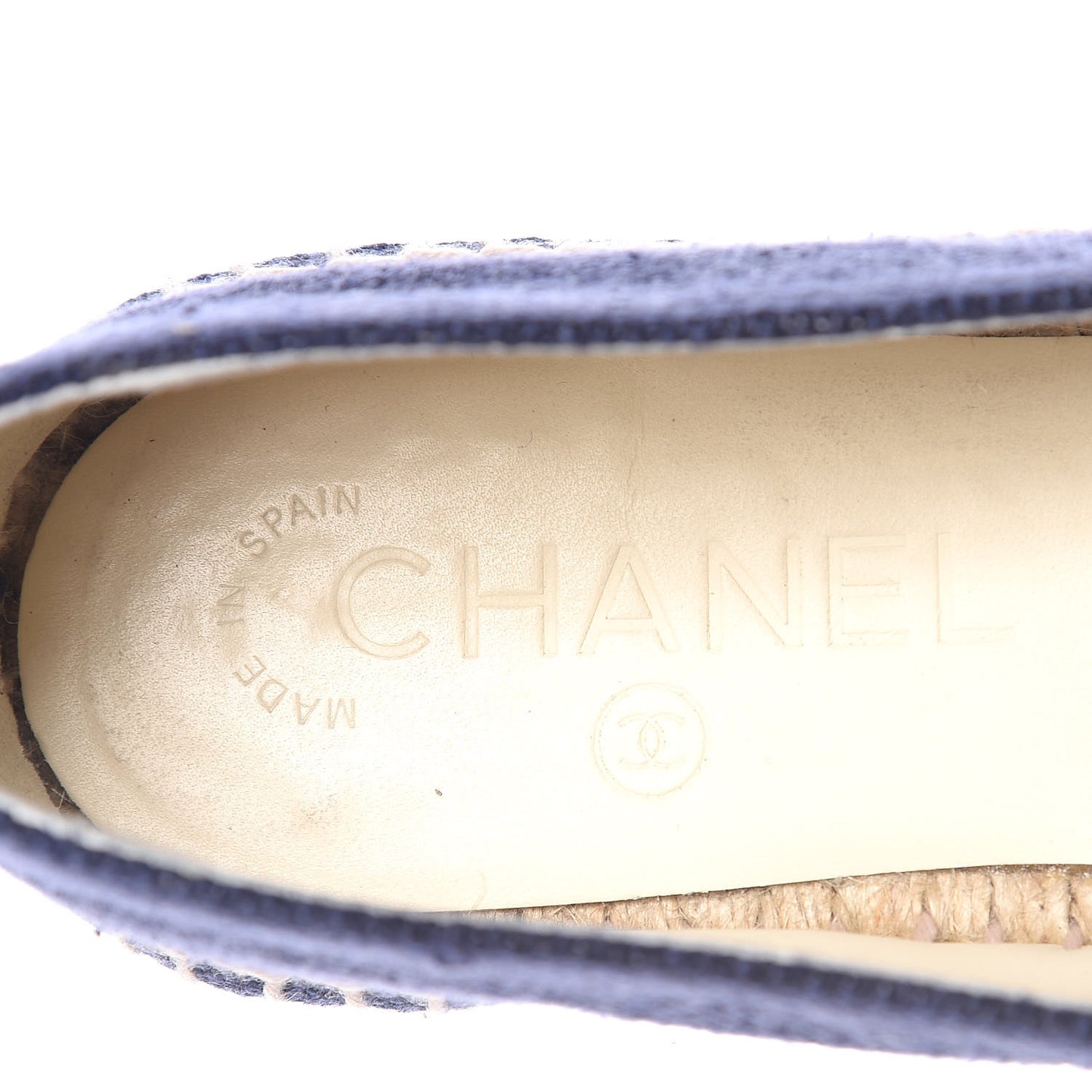 Denim Toile CC Espadrilles 36 Navy Black
