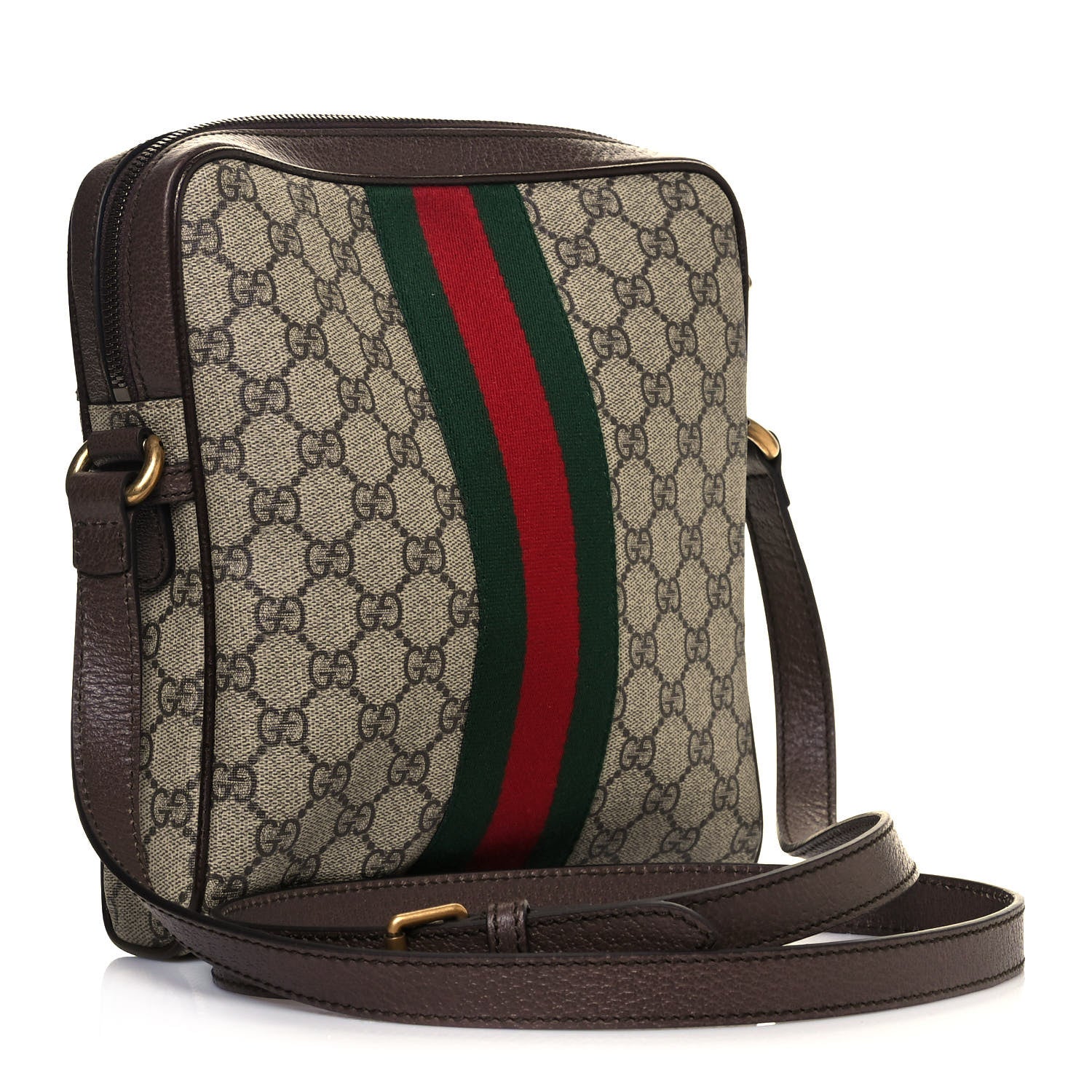 Gucci GG Supreme Monogram Web Small Ophidia Messenger Bag Brown 3 of 14