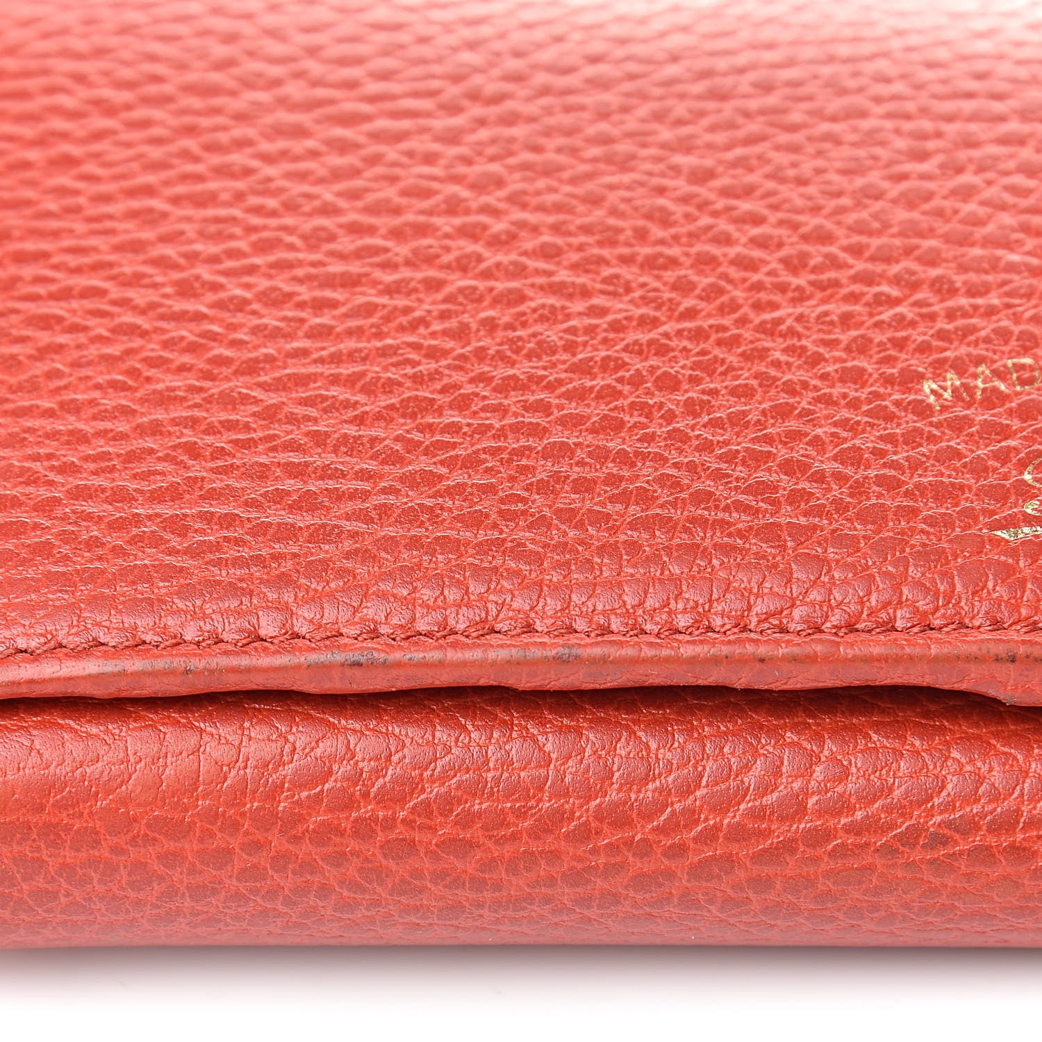 Gucci Pebbled Calfskin Continental Wallet Red 15 of 16
