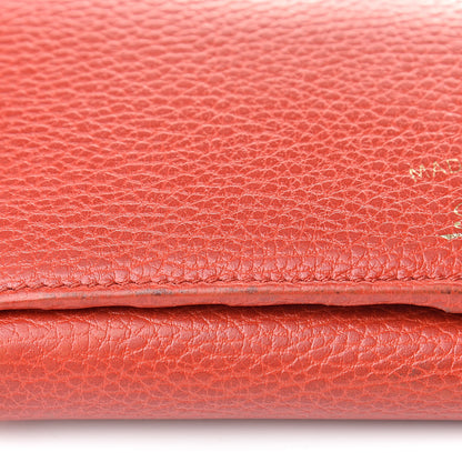 Gucci Pebbled Calfskin Continental Wallet Red 15 of 16