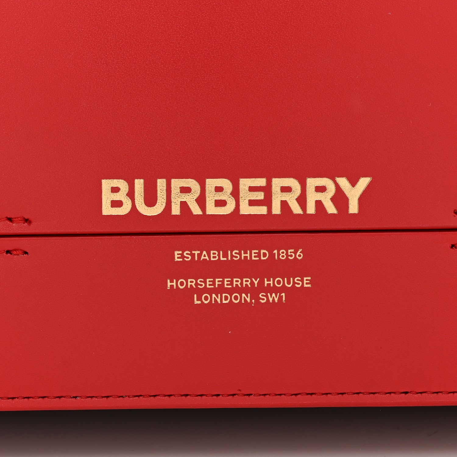 Burberry Smooth Calfskin Small Two Tone Grace Bag Red 7 of 10