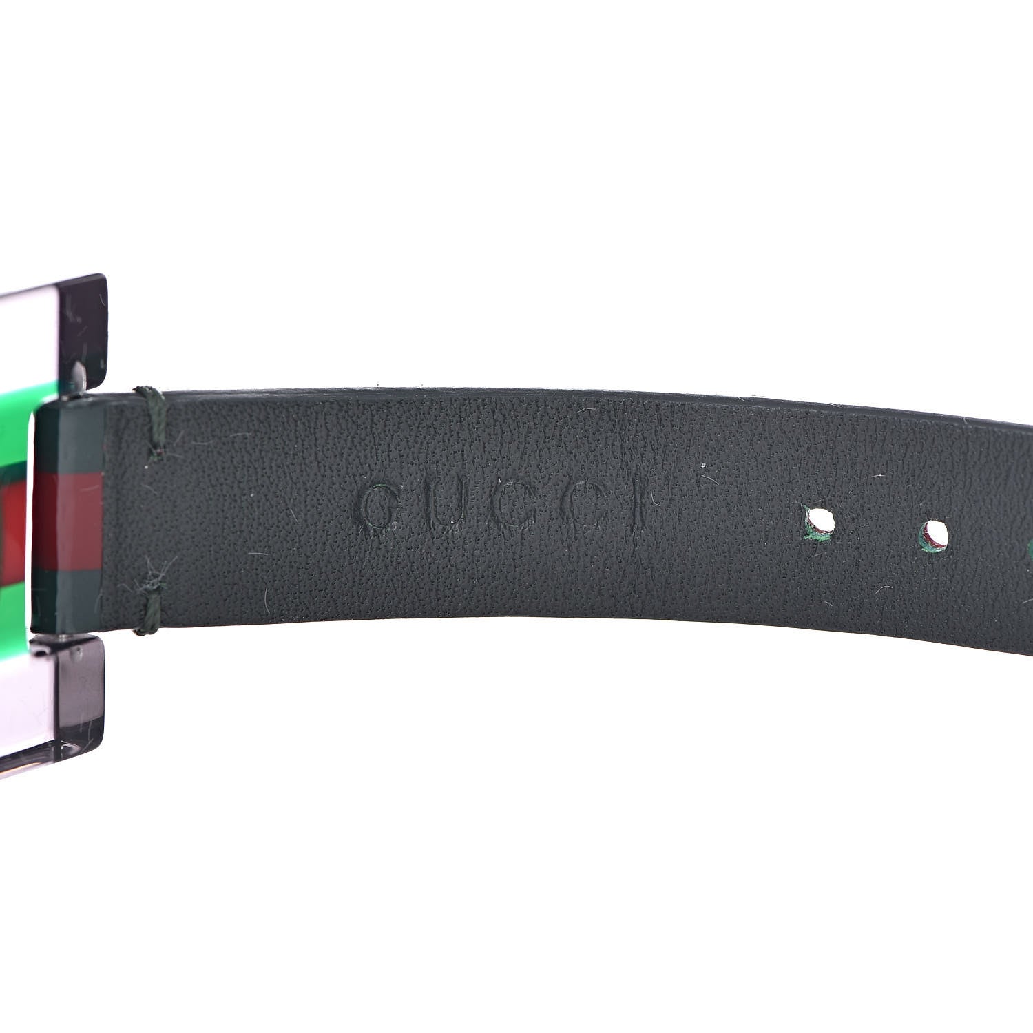 Gucci Stainless Steel Calfskin Plexiglass 24mm Skeleton Quartz Watch 6 of 8