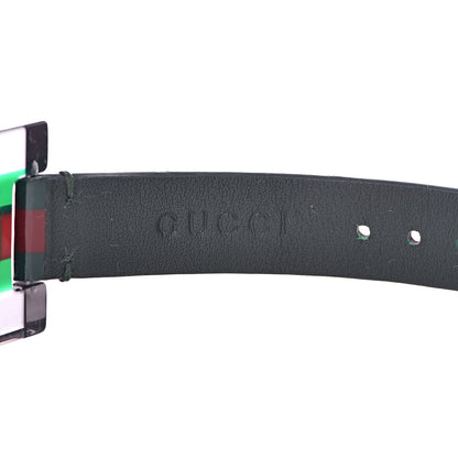Gucci Stainless Steel Calfskin Plexiglass 24mm Skeleton Quartz Watch 6 of 8