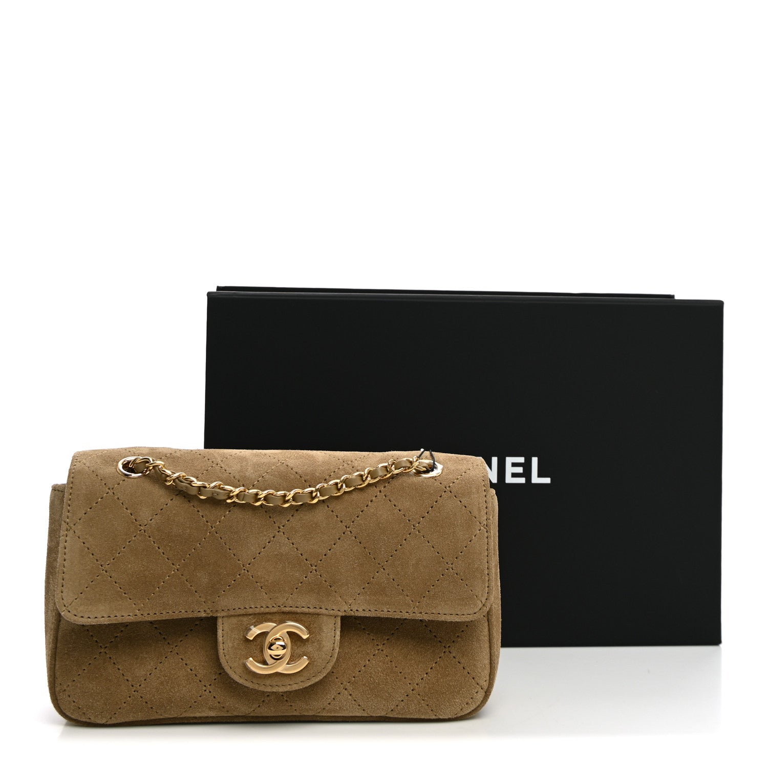 Chanel Suede Calfskin Mini Souplissimo Flap Dark Beige 11 of 11
