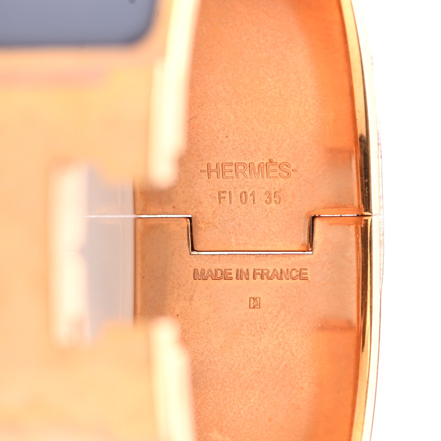 Hermes Enamel Clic Clac H Wide Bracelet PM Bleu Lin 4 of 4