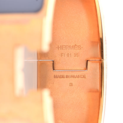 Hermes Enamel Clic Clac H Wide Bracelet PM Bleu Lin 4 of 4