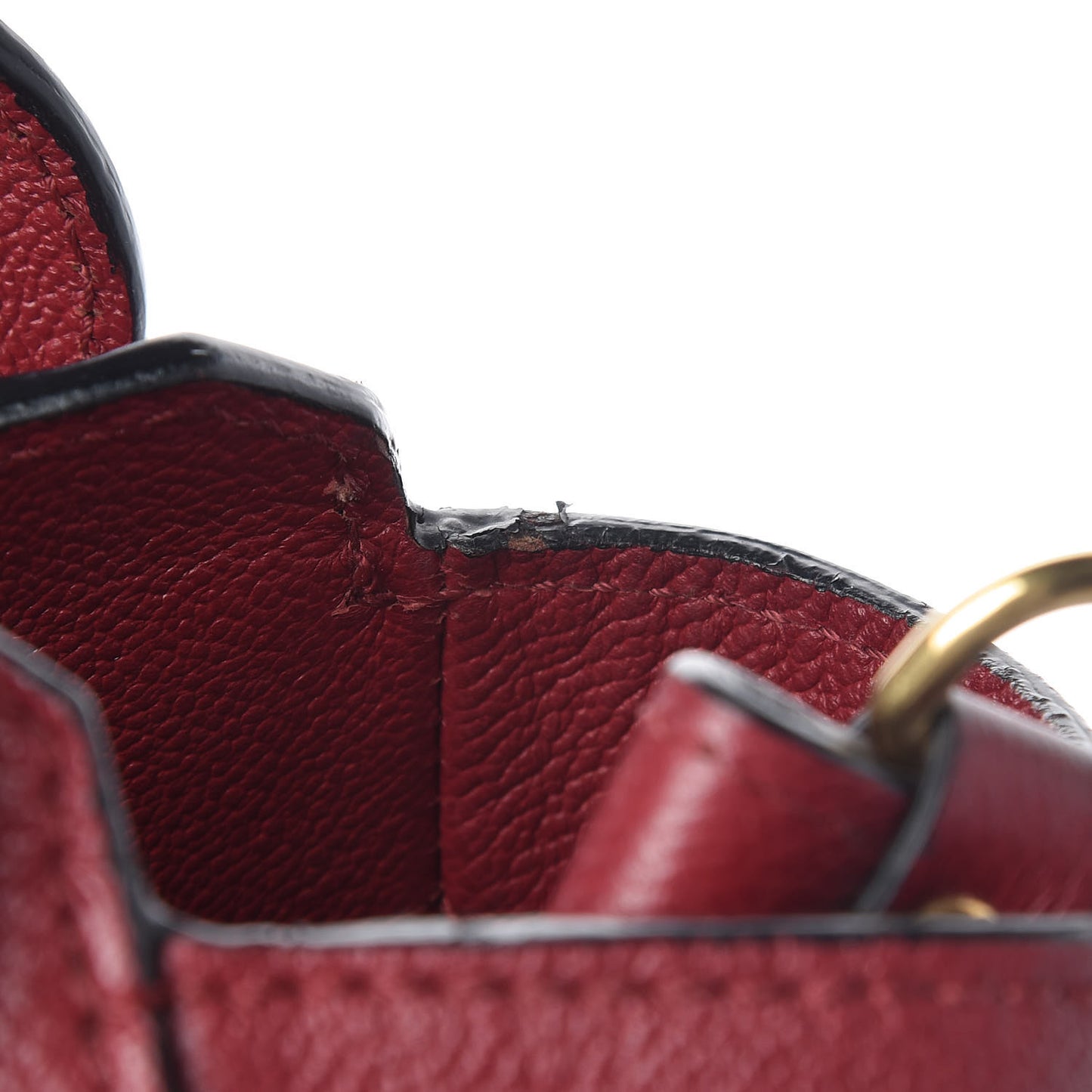 Soft Grain Medium Buckle Tote Parade Red