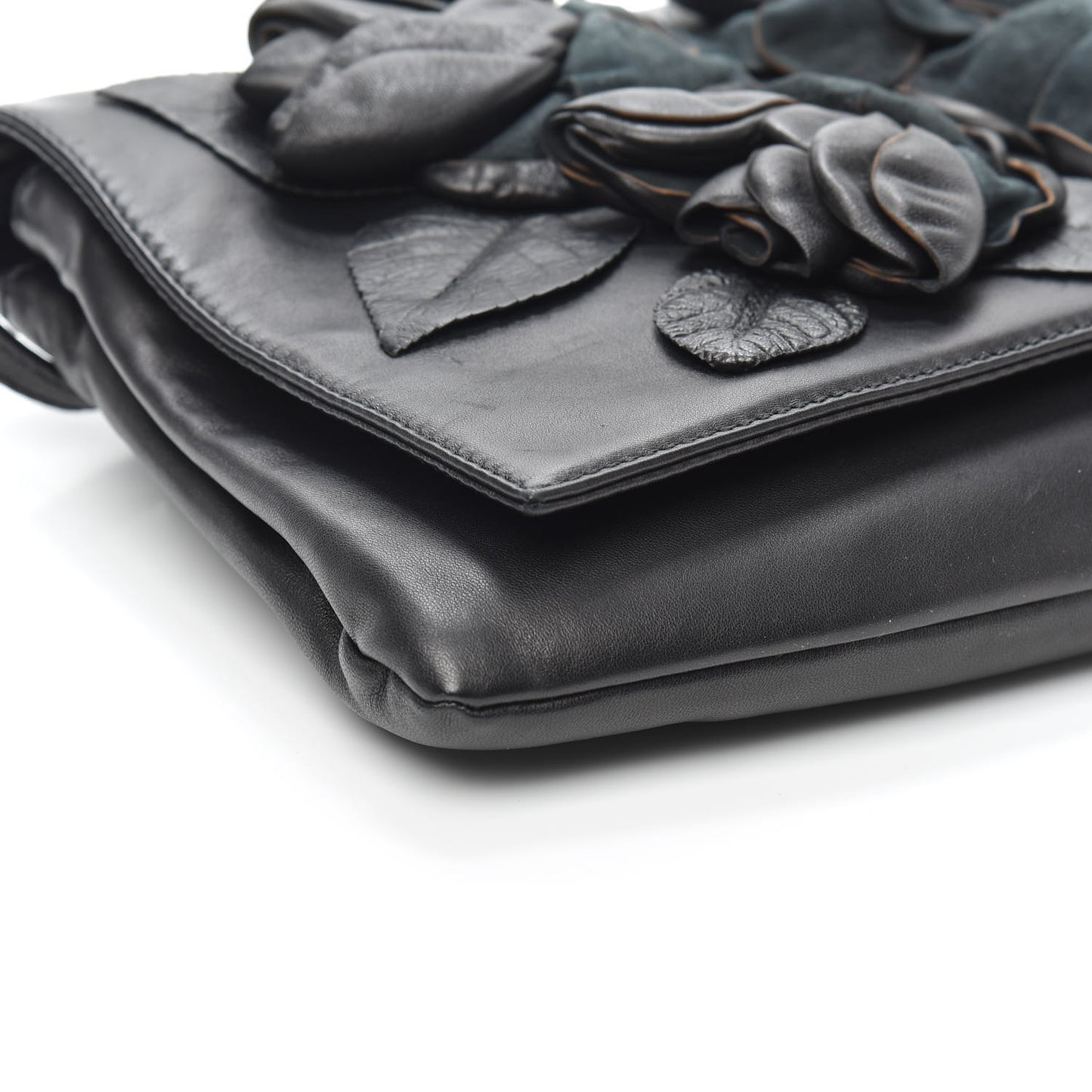 Nappa Rose Shoulder Bag Black
