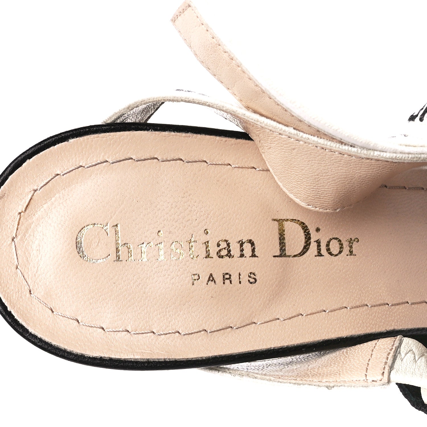 Christian Dior Technical Canvas Ribbon J Adior Slingback 65mm Pumps 37.5 Black 7 of 9