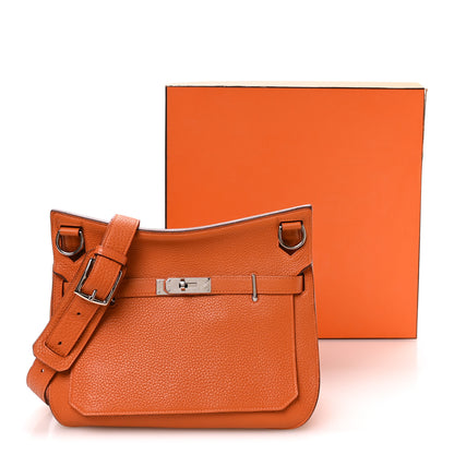 Hermes Taurillon Clemence Jypsiere 28 Orange 11 of 11