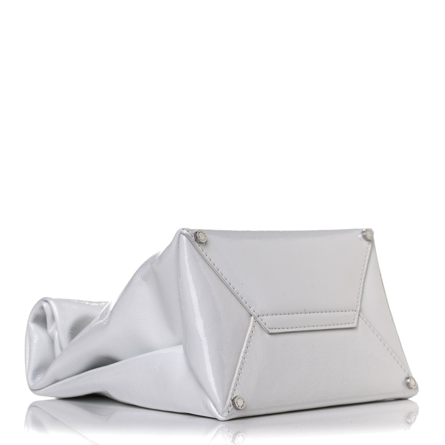 Alexander Wang Patent Lunch Bag Foldover Clutch White 3 of 11