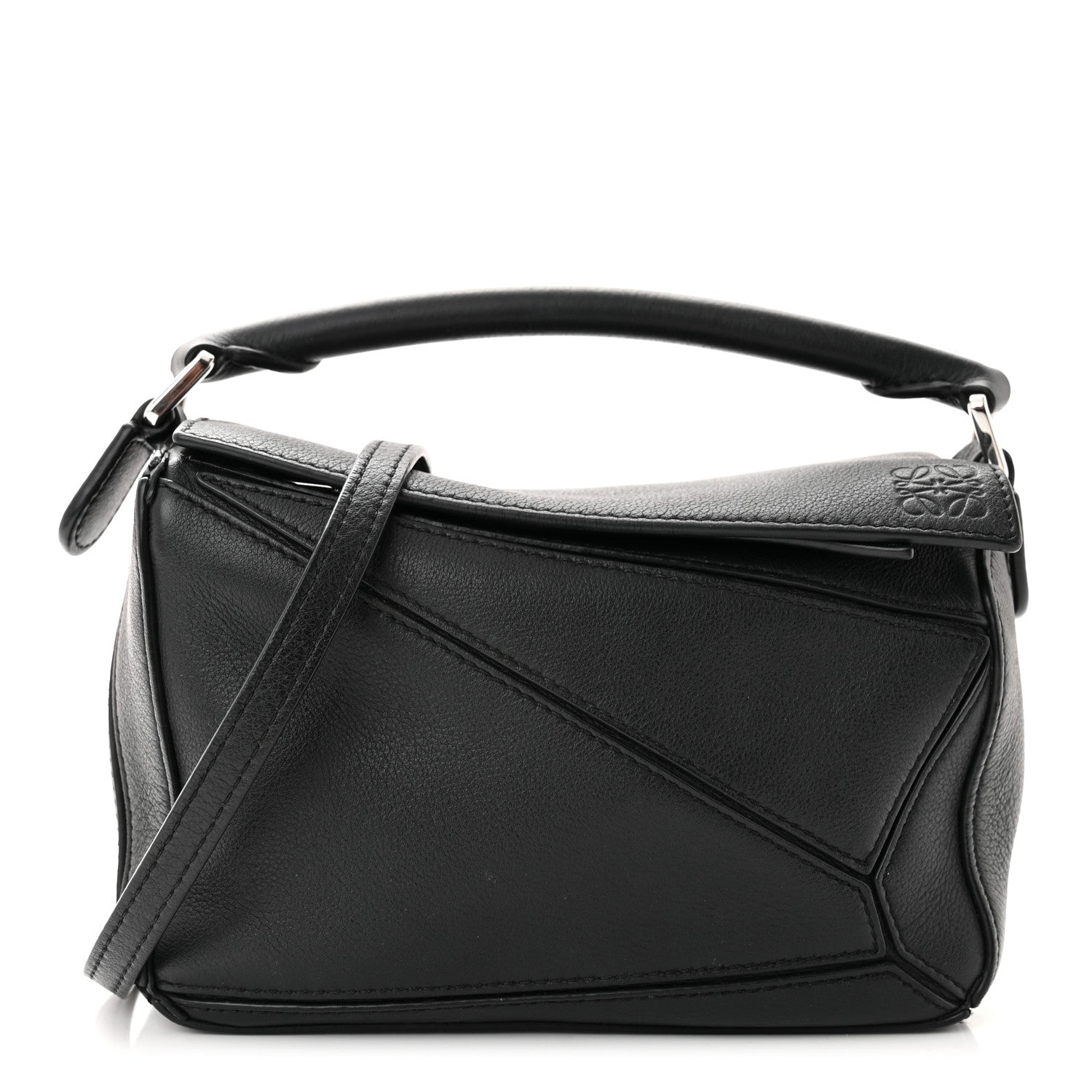 Loewe Calfskin Mini Puzzle Bag Black 1 of 14