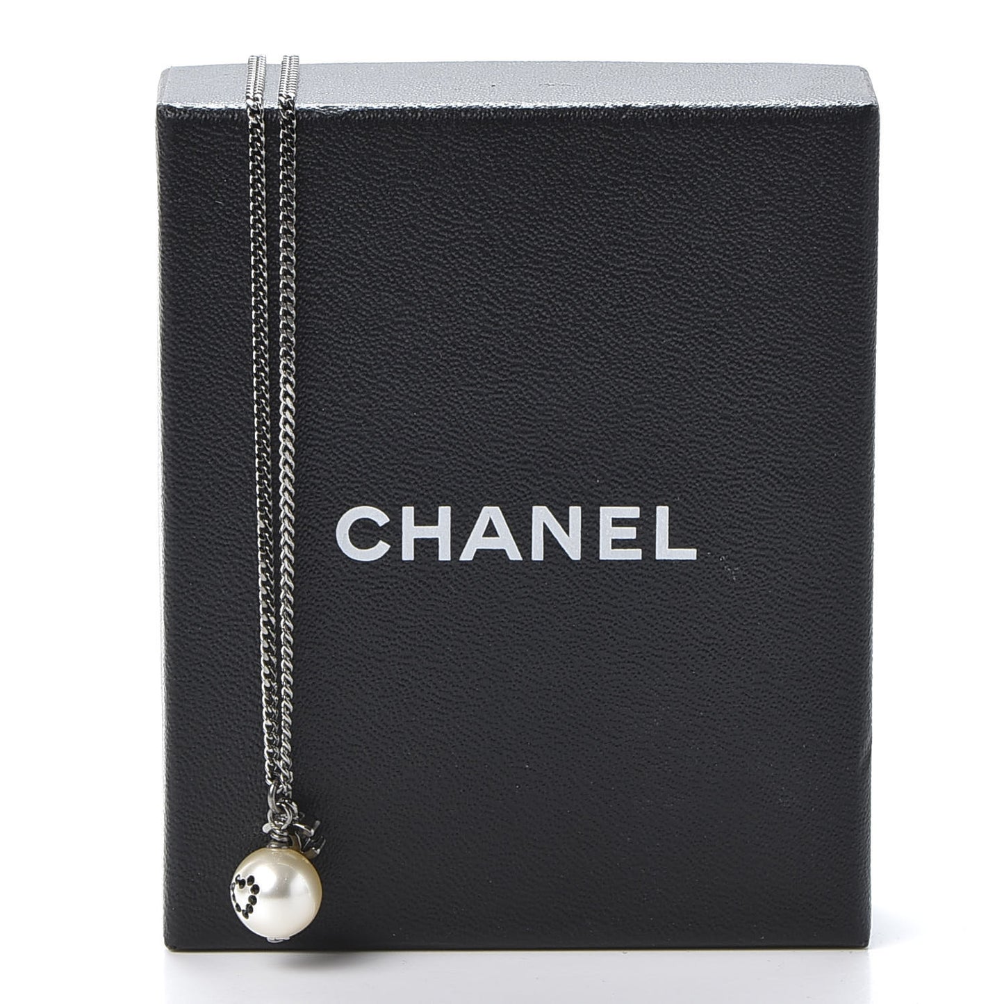 Ruthenium Pearl Crystal CC Drop Necklace