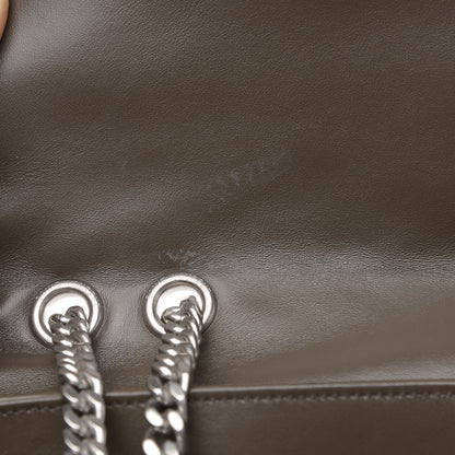 Saint Laurent Calfskin Y Quilted Monogram Large Loulou Chain Satchel Kaki Fonce 12 of 14