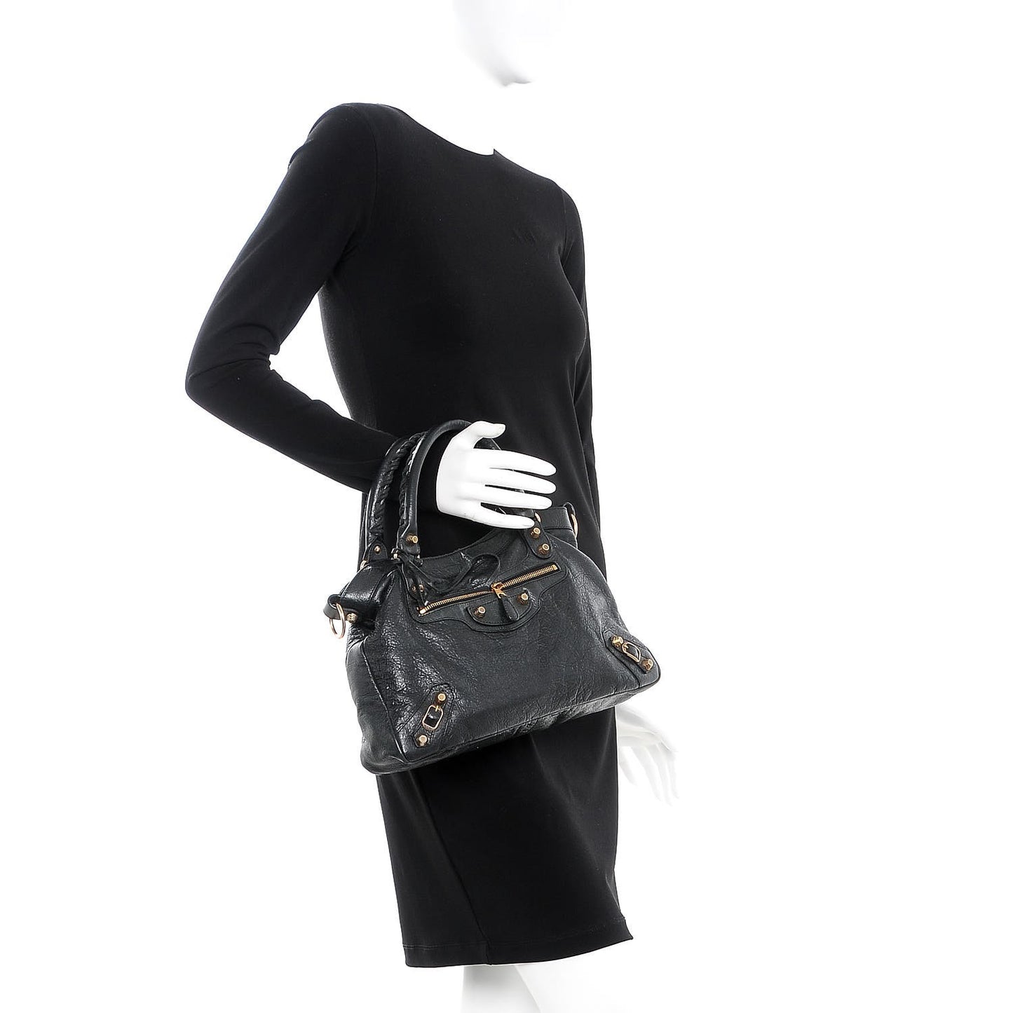 Agneau Giant 12 Rose Gold Hardware Town Black