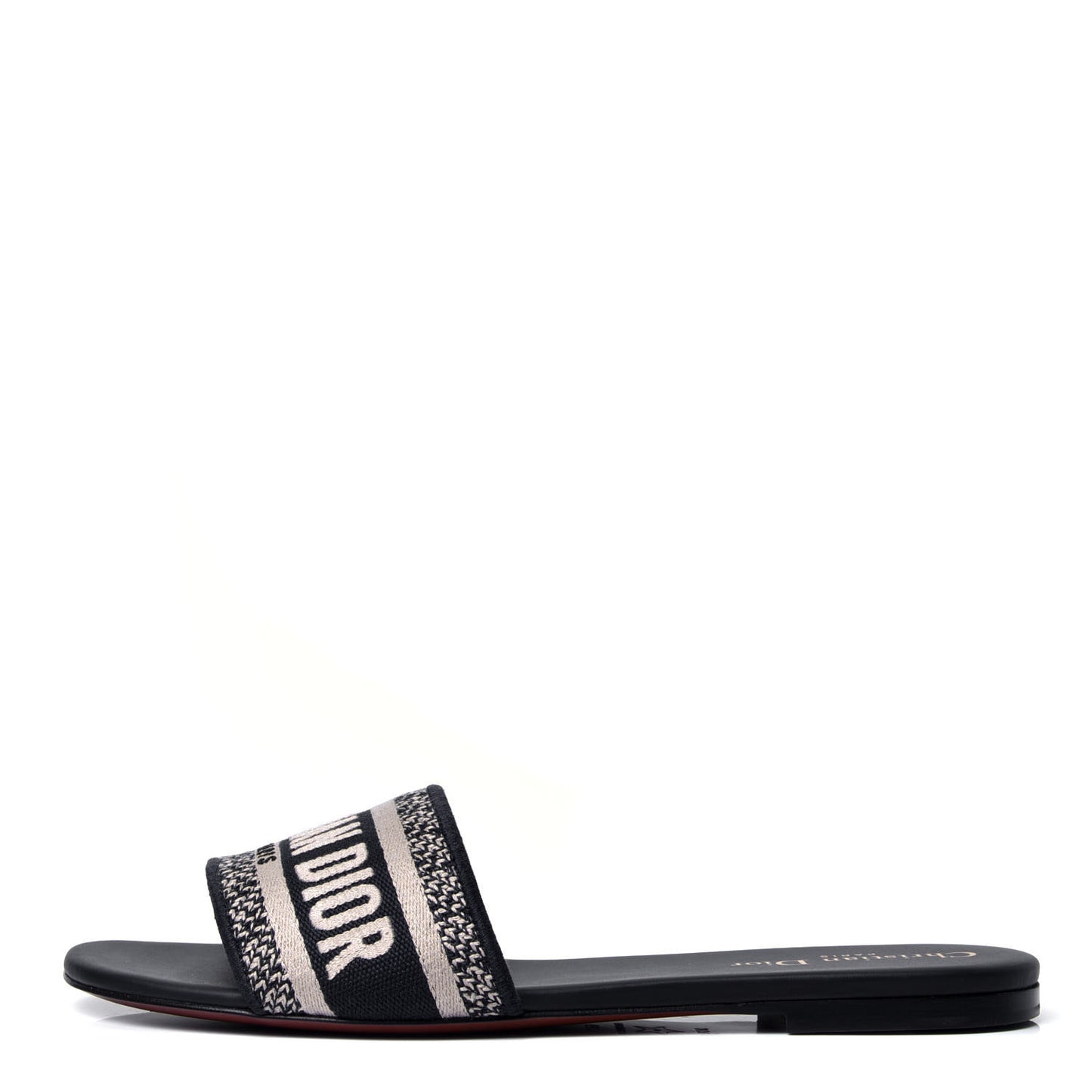 Canvas Embroidered Dway Mules Slide Sandals 39 Deep Blue