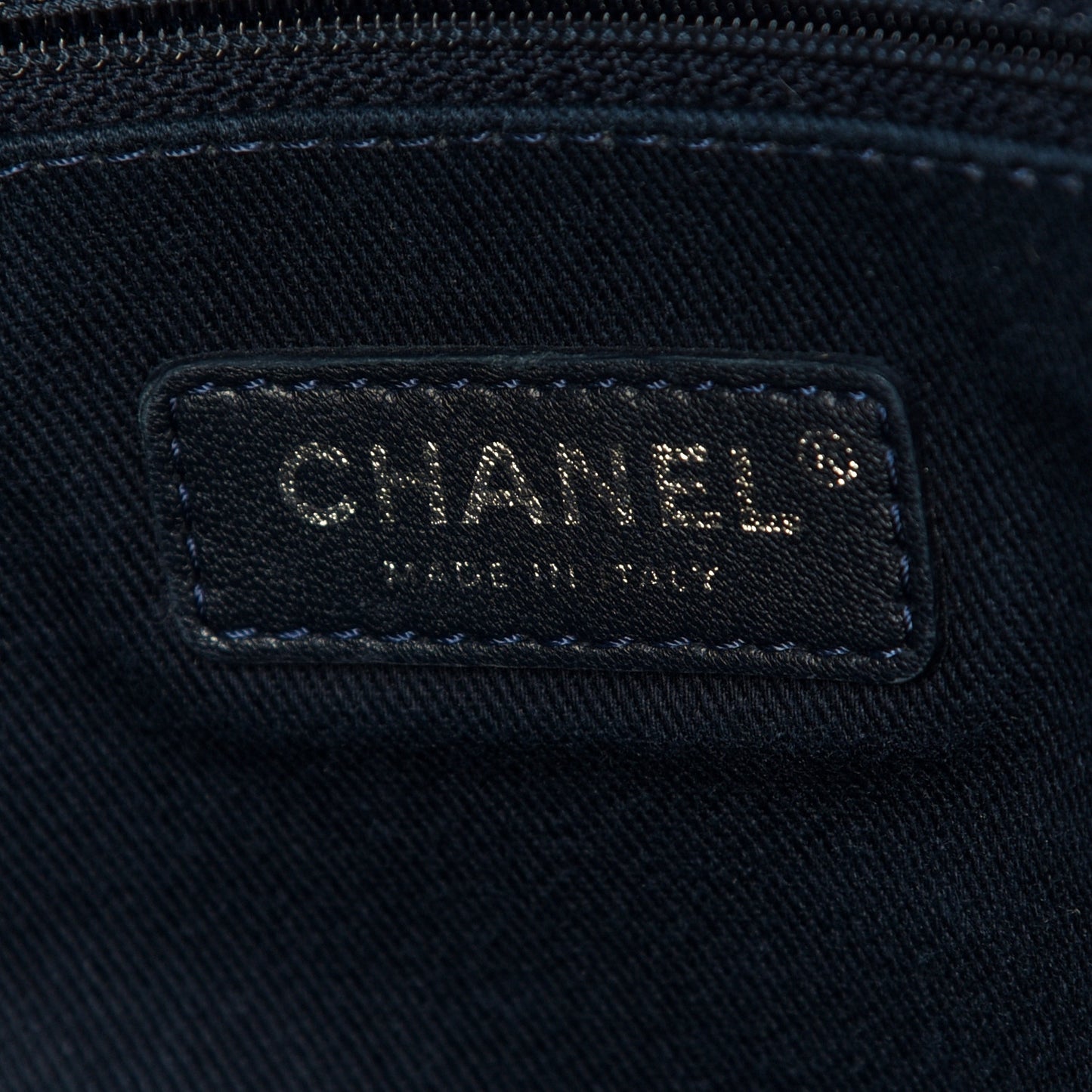 Woven Straw Raffia Small Deauville Tote White Navy