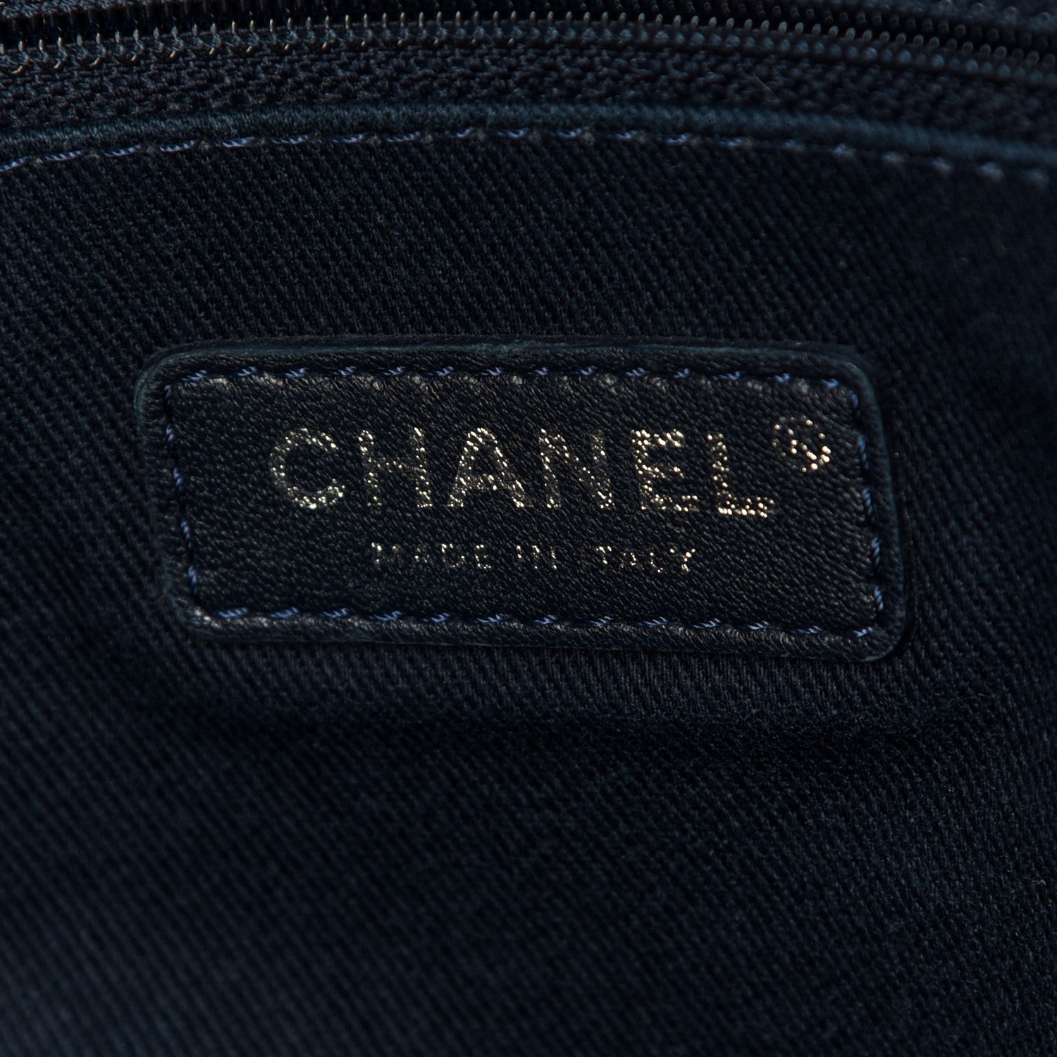 Chanel Woven Straw Raffia Small Deauville Tote White Navy 10 of 21