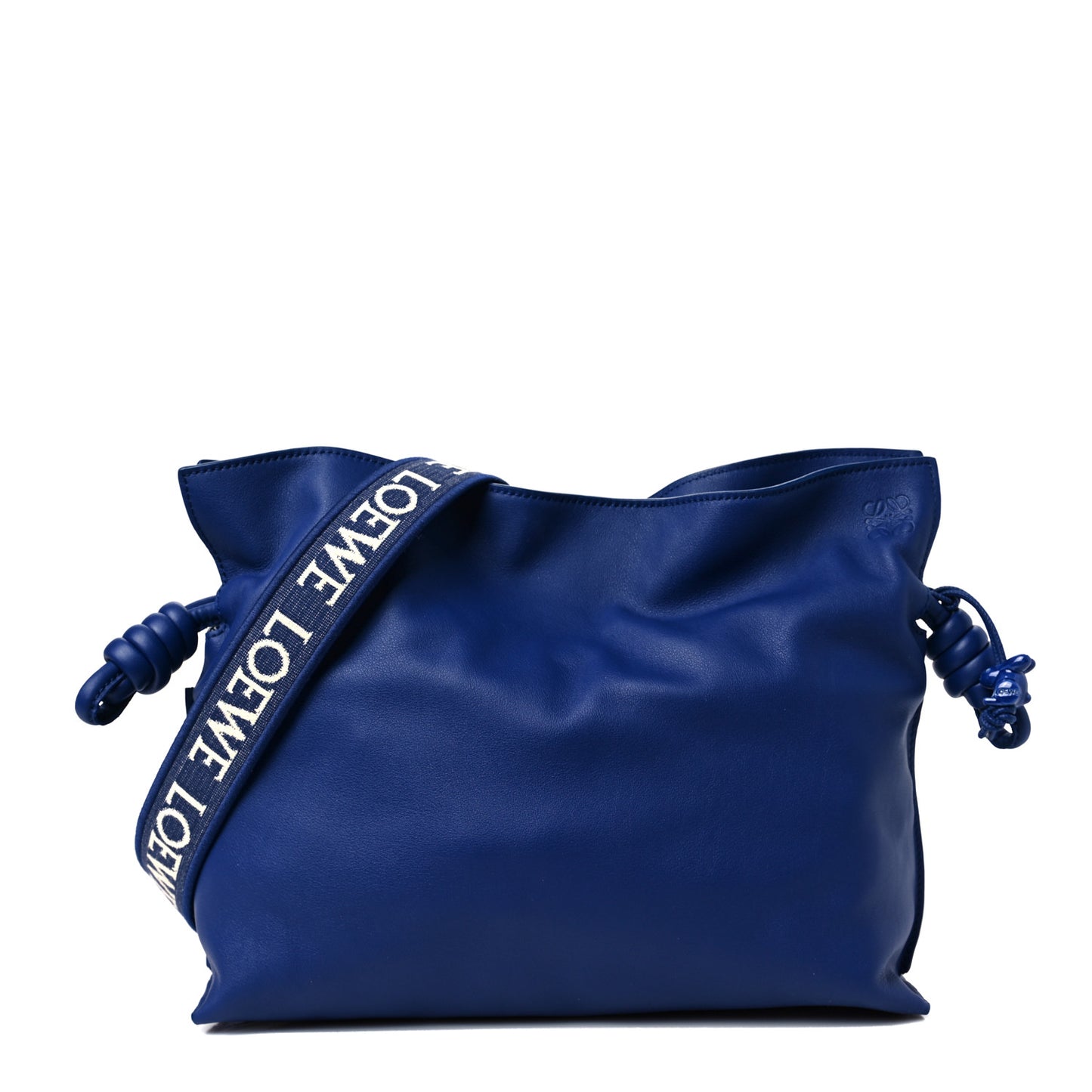 Satin Calfskin Monochrome Flamenco Knot Clutch Deep Purple Glaze