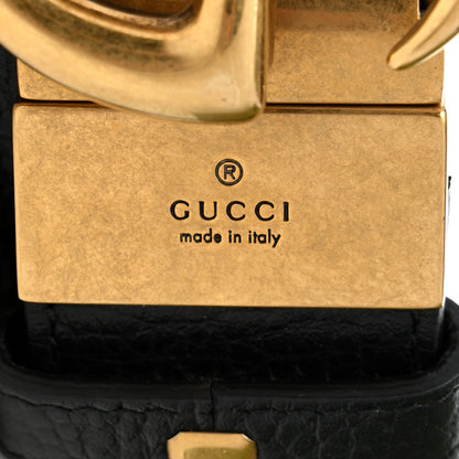 Gucci Dollar Calfskin Double G Reversible 37mm Belt 90 36 Black New Acero 6 of 9