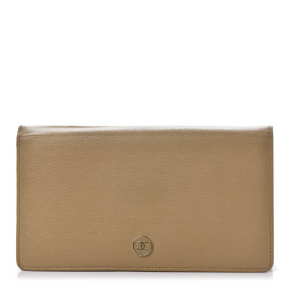 Chanel Grained Calfskin CC Button Yen Wallet Beige 1 of 11