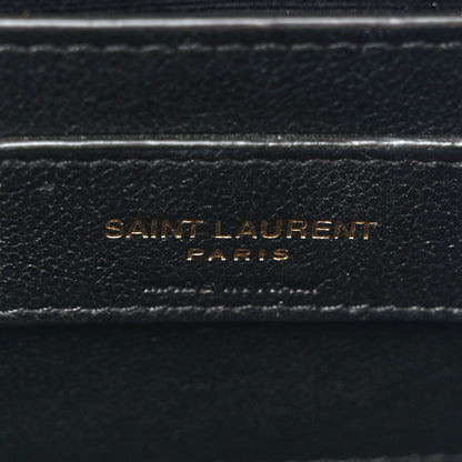 Saint Laurent Grain de Poudre Quilted 80's Vanity Bag Dark Beige 6 of 12